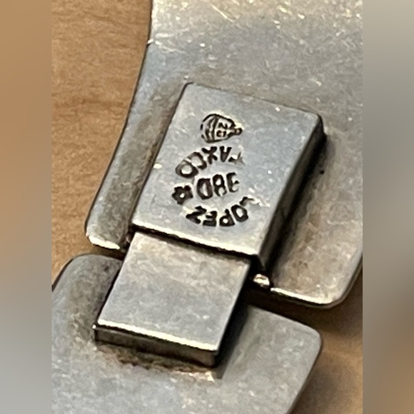 Vintage 1950s Gerardo Lopez Taxco Mexico Sterling silver 925 Rare Parure 4 pcs - Picture 5 of 17